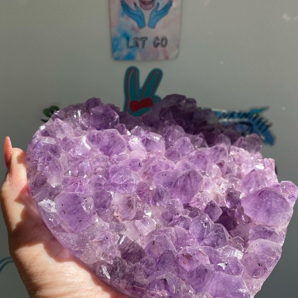 HUGE!!! XL Amethyst Heart Cluster! Weighs 4lbs! Ethically mined in Brazil. - Picture 3 of 5